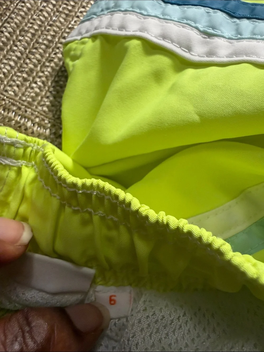 Sundek Boys Neon Yellow Swim Trunks Board Shorts Size 6 Mesh Lined Beach Pool